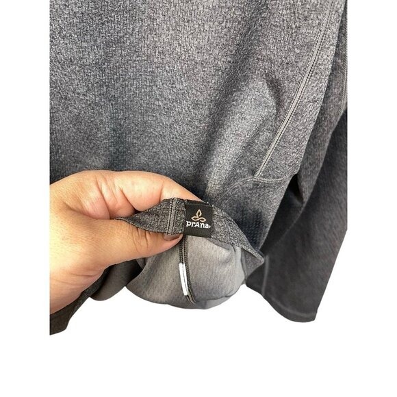 Prana Men’s Breathe Lightweight Quarter Zip Pullover Gray Polyester Size Medium - Picture 3 of 5